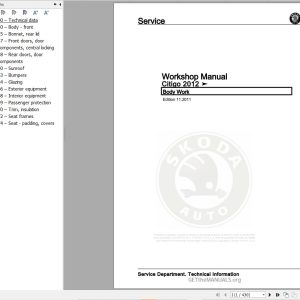 Skoda Citigo 2011 2018 Service Manual 1