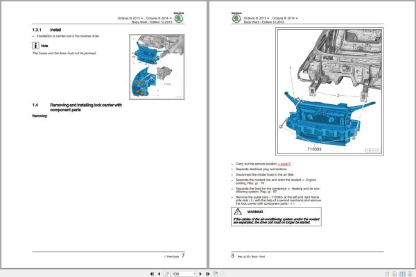Skoda Octavia III 2013 2014 Workshop Manual Wiring Diagrams 2