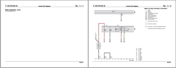 Skoda Octavia III 2013 2014 Workshop Manual Wiring Diagrams 3