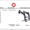 Stoll Front Loader Spare Parts Catalog Collection 1