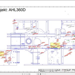 Terex Fuchs Material Handlers AHL360D 974 Wiring Diagram 6790200157 DE 1