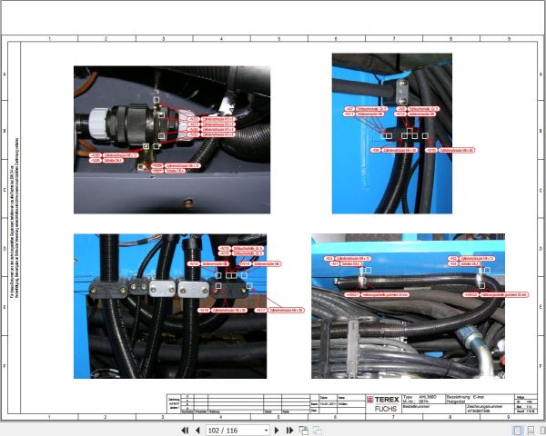 Terex Fuchs Material Handlers AHL360D 974 Wiring Diagram 6790200157 DE 3