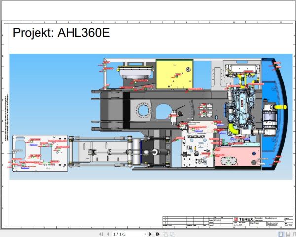 Terex Fuchs Material Handlers AHL360E 4075 Wiring Diagram 6790200235 DE 1