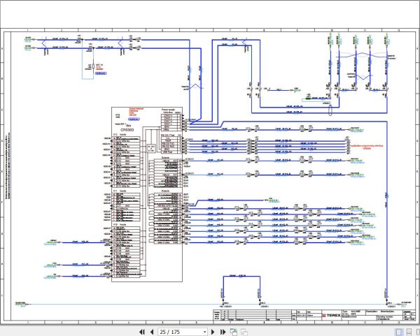 Terex Fuchs Material Handlers AHL360E 4075 Wiring Diagram 6790200235 DE 2
