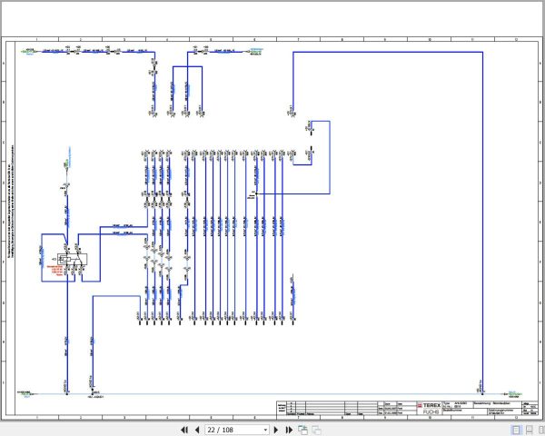 Terex Fuchs Material Handlers AHL820D 0016 Wiring Diagram 6790200151 DE 2