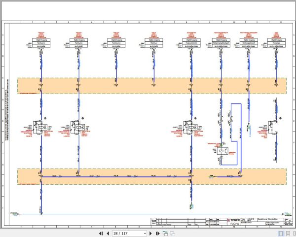 Terex Fuchs Material Handlers AHL831D 0013 Wiring Diagram 6790200264 DE 2