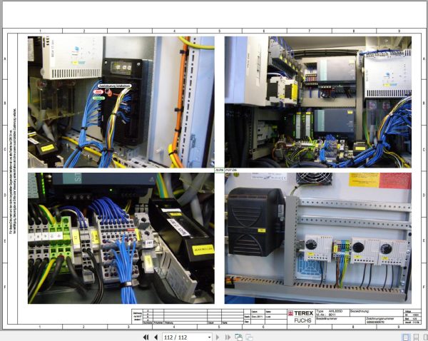 Terex Fuchs Material Handlers AHL835D 0011 Wiring Diagram 6790200190 DE 3