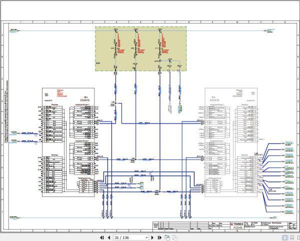 Terex Fuchs Material Handlers AHL840D 0014 Wiring Diagram 6790200248 DE 2