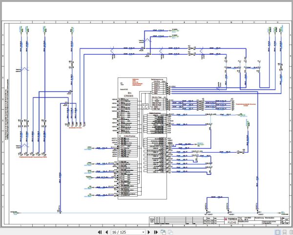 Terex Fuchs Material Handlers AHL850D 0015 Wiring Diagram 6790200253 DE 2