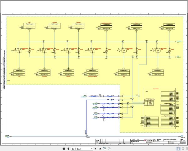 Terex Fuchs Material Handlers AHL860D 0020 Wiring Diagram 6790200189 DE 2
