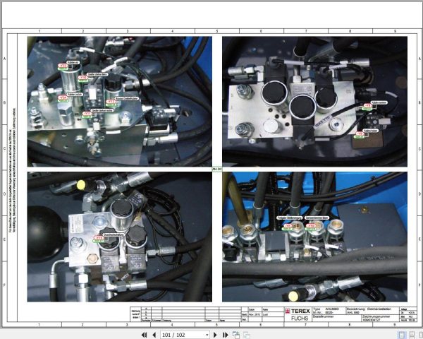 Terex Fuchs Material Handlers AHL860D 0020 Wiring Diagram 6790200189 DE 3