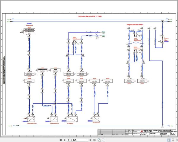 Terex Fuchs Material Handlers MHL250 4000 Wiring Diagram 6790200236 DE 2