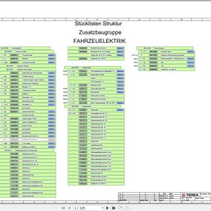 Terex Fuchs Material Handlers MHL250 4000 Wiring Diagram 6790200274 DE 1