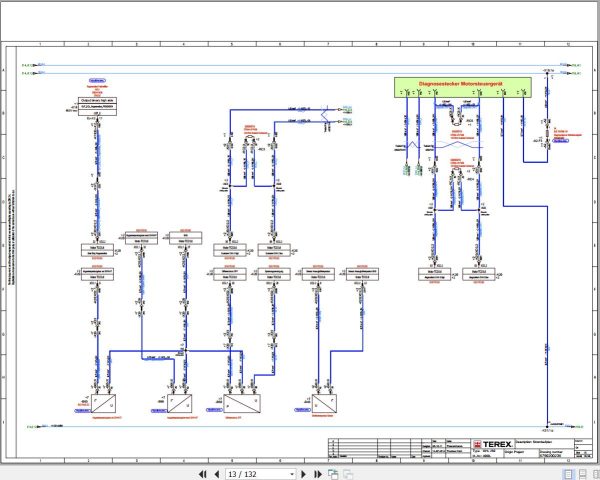 Terex Fuchs Material Handlers MHL250 4000 Wiring Diagram 6790200276 DE 2