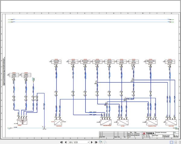 Terex Fuchs Material Handlers MHL250 4043 4045 Wiring Diagram 6790200309 DE 2