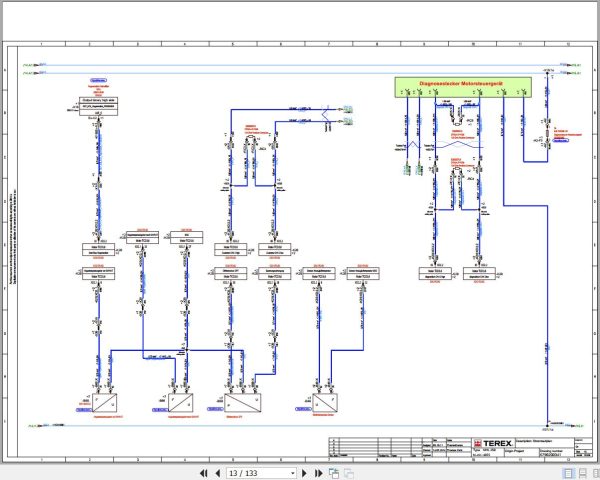 Terex Fuchs Material Handlers MHL250 4072 Wiring Diagram 6790200300 DE 2