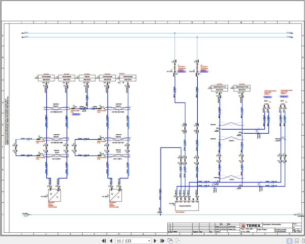 Terex Fuchs Material Handlers MHL250 4080 Wiring Diagram 6790200350 DE 2
