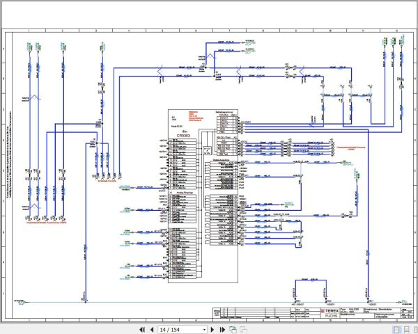 Terex Fuchs Material Handlers MHL320D 1025 Wiring Diagram 6790200090 DE 2