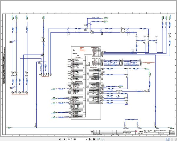 Terex Fuchs Material Handlers MHL320D 1072 Wiring Diagram 6790200107 DE 2