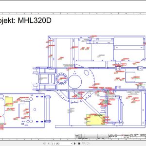 Terex Fuchs Material Handlers MHL320D 1100 Wiring Diagram 6790200099 DE 1