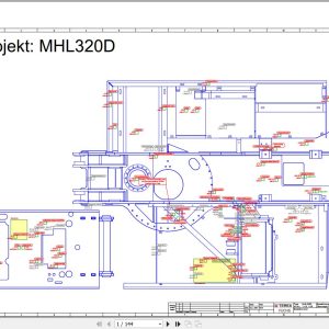 Terex Fuchs Material Handlers MHL320D 1119 1120 Wiring Diagram 6790200105 DE 1