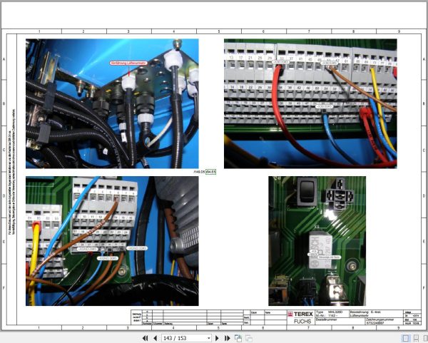 Terex Fuchs Material Handlers MHL320D 1142 Wiring Diagram 6790200259 DE 3