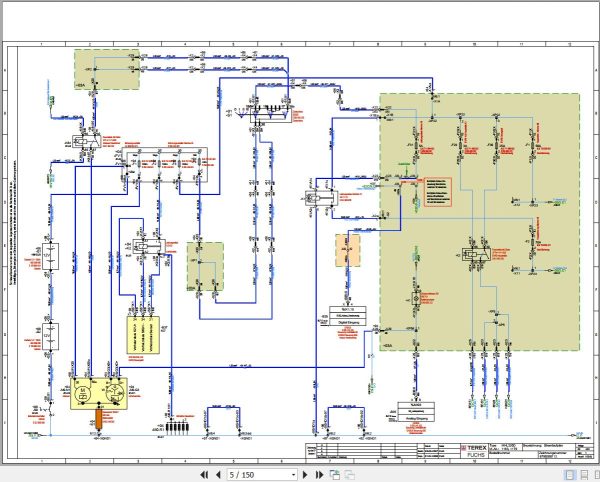 Terex Fuchs Material Handlers MHL320D 1163 1179 Wiring Diagram 6790200112 DE 2