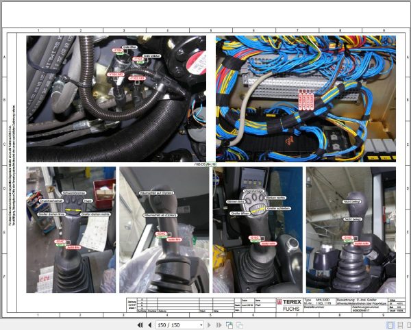 Terex Fuchs Material Handlers MHL320D 1163 1179 Wiring Diagram 6790200112 DE 3