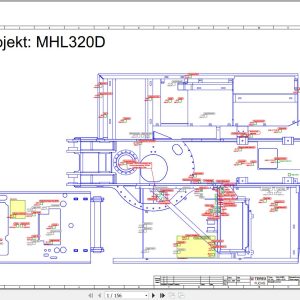 Terex Fuchs Material Handlers MHL320D 1454 1619 Wiring Diagram 6790200171 DE 1