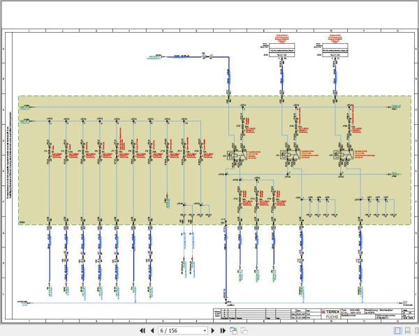 Terex Fuchs Material Handlers MHL320D 1454 1619 Wiring Diagram 6790200171 DE 2