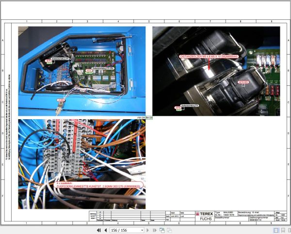 Terex Fuchs Material Handlers MHL320D 1454 1619 Wiring Diagram 6790200171 DE 3