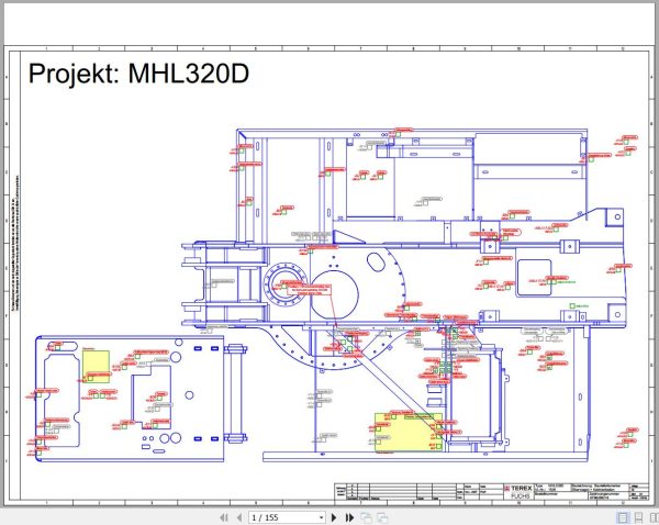 Terex Fuchs Material Handlers MHL320D 1526 Wiring Diagram 6790200218 DE 1