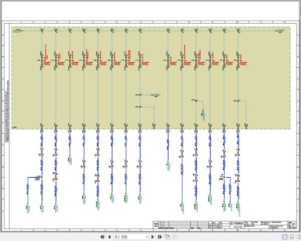 Terex Fuchs Material Handlers MHL320D 1526 Wiring Diagram 6790200218 DE 2