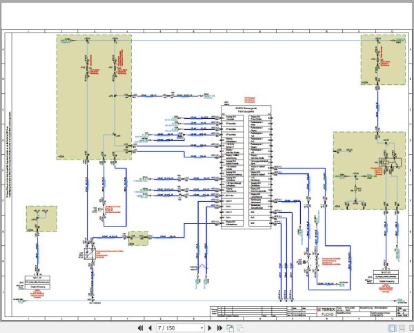 Terex Fuchs Material Handlers MHL320D 1643 Wiring Diagram 6790200273 DE 2