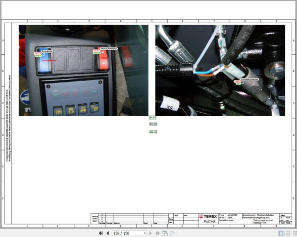 Terex Fuchs Material Handlers MHL320D 1648 Wiring Diagram 6790200277 DE 3