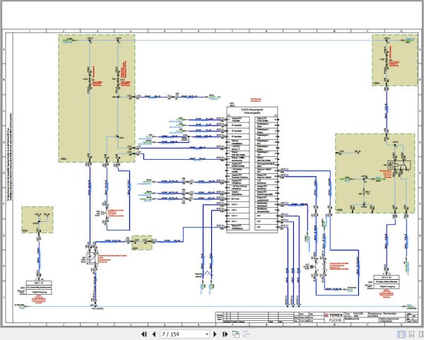Terex Fuchs Material Handlers MHL320D 1698 Wiring Diagram 6790200326 DE 2