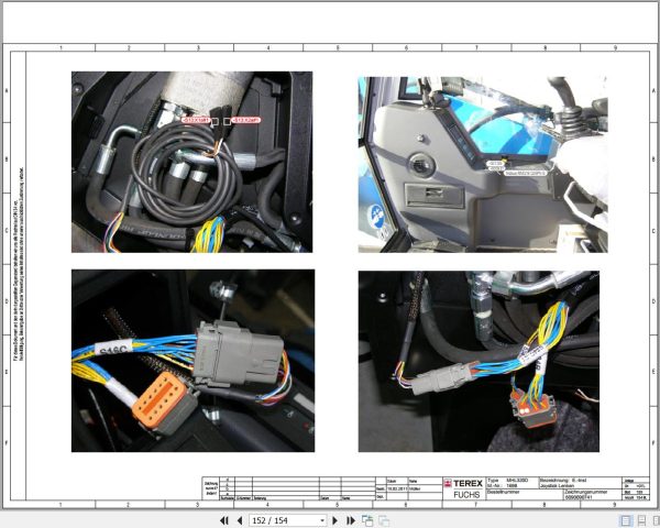 Terex Fuchs Material Handlers MHL320D 1698 Wiring Diagram 6790200326 DE 3