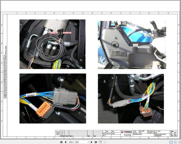 Terex Fuchs Material Handlers MHL320D 1725 Wiring Diagram 6790200342 DE 3