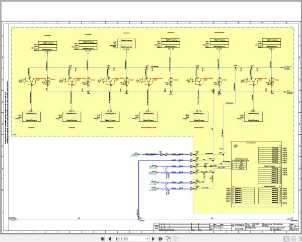 Terex Fuchs Material Handlers MHL320D 965 966 Wiring Diagram 6790200052 DE 2