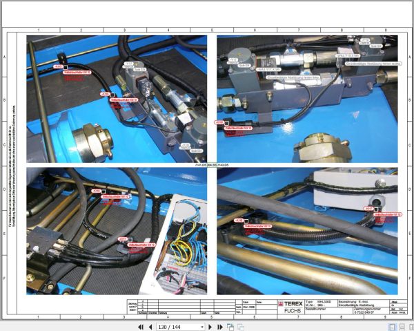 Terex Fuchs Material Handlers MHL320D 966 Wiring Diagram 6790200056 DE 3