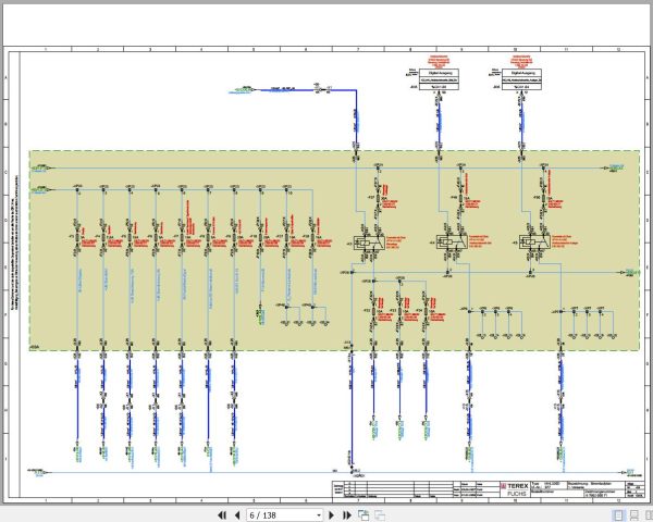 Terex Fuchs Material Handlers MHL320D 977 Wiring Diagram 6790200071 DE 2