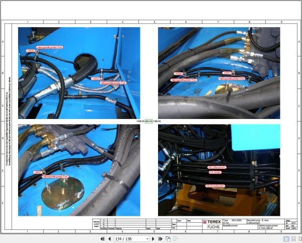 Terex Fuchs Material Handlers MHL320D 977 Wiring Diagram 6790200071 DE 3