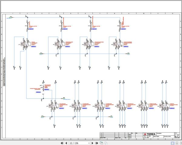 Terex Fuchs Material Handlers MHL320F 5000 Wiring Diagram 6790200316 DE 2