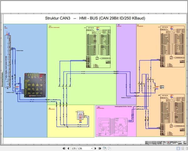 Terex Fuchs Material Handlers MHL320F 5000 Wiring Diagram 6790200316 DE 3
