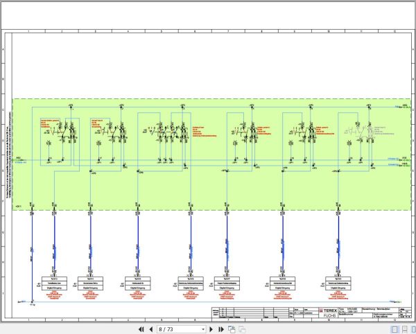 Terex Fuchs Material Handlers MHL340D 1350 1351 Wiring Diagram 6790200006 DE 2