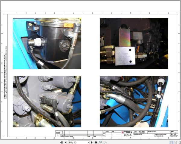 Terex Fuchs Material Handlers MHL340D 1350 1351 Wiring Diagram 6790200006 DE 3