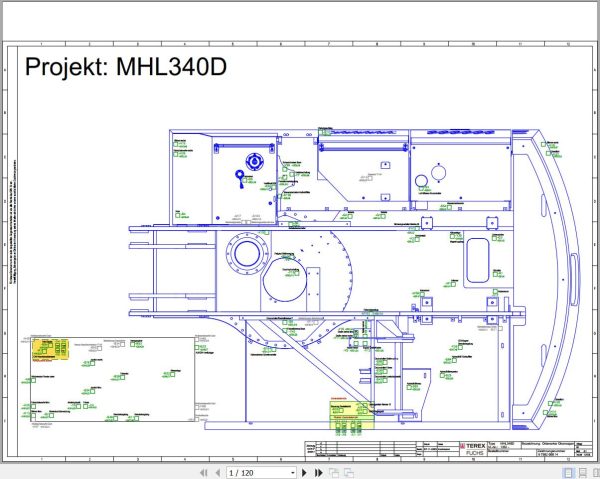 Terex Fuchs Material Handlers MHL340D 1352 Wiring Diagram 6790200014 DE 1