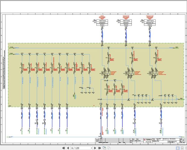Terex Fuchs Material Handlers MHL340D 1352 Wiring Diagram 6790200014 DE 2