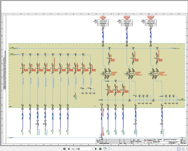 Terex Fuchs Material Handlers MHL340D 1353 Wiring Diagram 6790200051 DE 2
