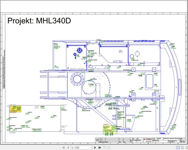 Terex Fuchs Material Handlers MHL340D 1411 Wiring Diagram 6790200041 DE 1